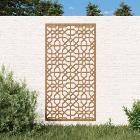 vidaXL Decoração p/ muro de jardim 105x55 cm aço corten design árabe
