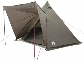 Tenda familiar tipi para 6 pessoas impermeável castanho