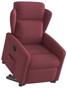 Poltrona reclinável elevatória tecido vermelho tinto
