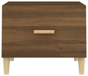 Mesa centro 2 pcs 50x50x40 cm madeira proc. carvalho castanho