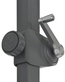 Guarda-sol cantilever com poste alumínio 300 cm azul ciano