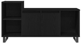 Armário para TV vidaXL Preto Carvalho 100x35x55 cm Madeira Engineered