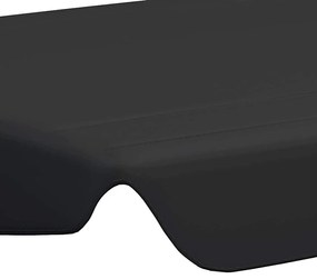 Toldo suplente p/ baloiço de jardim 150/130x105/70 cm preto