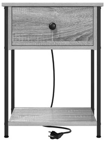 Armário de Cabeceira com gaveta Sonoma cinzento 42 x 41 x 56 cm