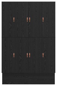 Estrutura de Cama com Arrumação Carvalho Preto 140x190 cm