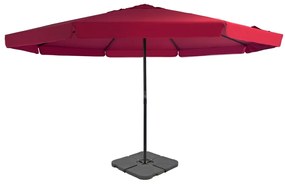 Guarda-sol de jardim com base portátil vermelho