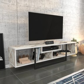 Móvel TV Asal – Preto/Branco – 150x35,2x40 cm