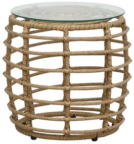 3 pcs conjunto bistrô vime PE cor carvalho