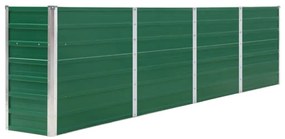 Canteiro jardim elevado 320x40x77 cm aço galvanizado verde