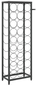 Garrafeira para 27 garrafas 34x18x100 cm ferro forjado preto