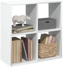 vidaXL Estante divisória 69,5x29x69,5 cm derivados de madeira branco