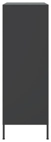 Aparador alto 68x39x113 cm aço preto