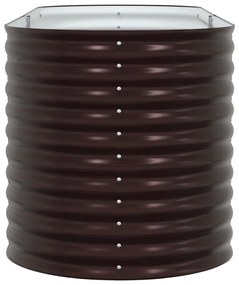 Canteiro Elevado de Jardim Castanho vidaXL 240x80x81 cm em Aço Galvani