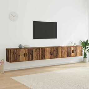 vidaXL Conjunto de Armário de TV montado na parede 3 pcs