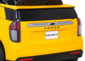 Carro elétrico para Crianças 12V Chevrolet Tahoe Rodas de EVA, Assento de couro Amarelo