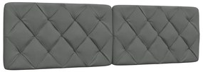 Cama com colchão 180x200 cm tecido cinzento-escuro