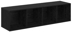 Conjunto de móvel de TV 4 pcs Preto 37 x 37 x 142.5 cm