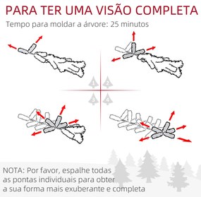 Árvore de Natal Estreita Árvore de Natal Tipo Lápis de 180 cm com Base