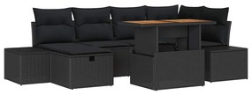 Conjunto de Jantar de Jardim com 7 Peças da , feito de rattan de polié
