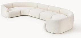 Sofá de canto comprido modular XL em bouclé Sofia