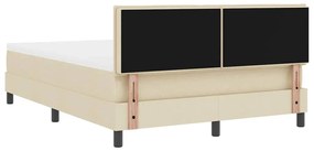 Cama Box Spring com Colchão creme 160x200 cm Tecido