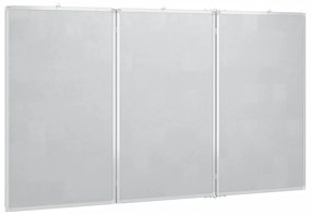 Quadro branco magnético dobrável 120x80x1,7 cm alumínio