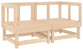 7 pcs conjunto lounge de jardim pinho maciço