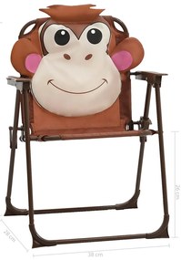 3 pcs conjunto bistrô de jardim infantil c/ guarda-sol castanho