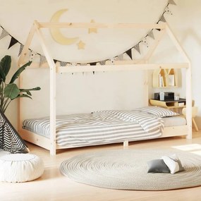 vidaXL Estrutura de cama p/ crianças 70x140 cm madeira de pinho maciça