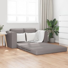 vidaXL Sofá Cama de Chão 2-em-1 Taupe 148x71x83 cm Tecido