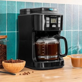 Máquina de café de filtro digital Coffee 66 Grind &amp; Drop de 12 chávenas com acabamento em aço inoxidável e intensificador de aroma
