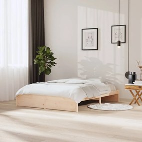 Estrutura de cama sem colchão 160x200 cm madeira maciça