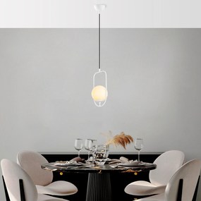 Candeeiro de Teto Skew – Branco – 20 cm Largura, Altura Máx 171 cm, Al