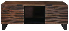Mesa de Centro - 100x54x40 cm, de madeira maciça e com design legal.