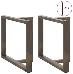 Pernas p/ mesa de jantar 2 pcs forma T 90x35x(72-73)cm aço