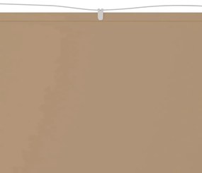 Toldo vertical 60x360 cm tecido oxford cinzento-acastanhado