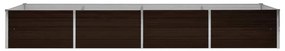 Canteiro elevado de jardim aço galvanizado 320x80x45cm castanho