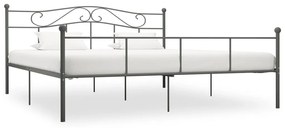 Estrutura de cama 180x200 cm metal cinzento