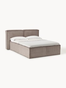 Cama de casal em bombazina Lennon