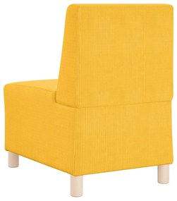 Poltrona sem braços 55 cm tecido corduroy amarelo-claro