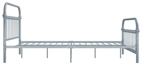 Estrutura de cama 120x200 cm metal cinzento