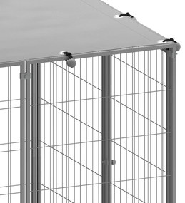 Canil 7,26 m² aço prateado