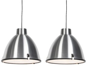 Conjunto de 2 Pendentes Alumínio 38 cm Dimerizável - Anteros Industrial,Moderno