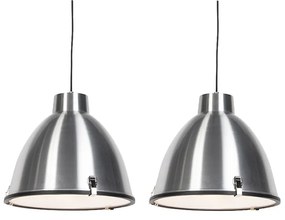 Conjunto de 2 lâmpadas suspensas de alumínio 38 cm regulável - Anteros Industrial,Moderno