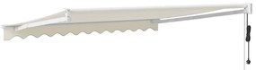 Toldo retrátil automático 3x2,5 m cor creme