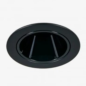 Downlight Led Embutido Com Moldura Redonda Ø5 Cm Para Exterior Em Alumínio Luisiana Preto & Branco 3000k & 3 W & 38º - Sklum