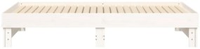 Estrutura sofá-cama de puxar 2x(90x190) cm pinho maciço branco