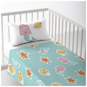 Lençol de Cima Kwanimals Cool Kids Mermaid Berço de 60 (100 X 130 cm)