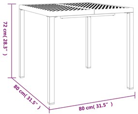 3 pcs conjunto de jantar para jardim aço antracite