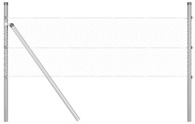 Cerca Hexagonal vidaXL 0,6x50 m Aço Galvanizado